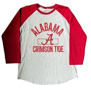 University Of Alabama Adult LG Crimson Tide Raglan Sleeve Graphic T-shirt